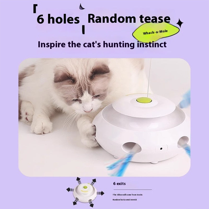 WhiskerWhirl™ Automatic Cat Teaser & Stress Reliever Toy (3 in 1)