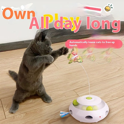 WhiskerWhirl™ Automatic Cat Teaser & Stress Reliever Toy (3 in 1)