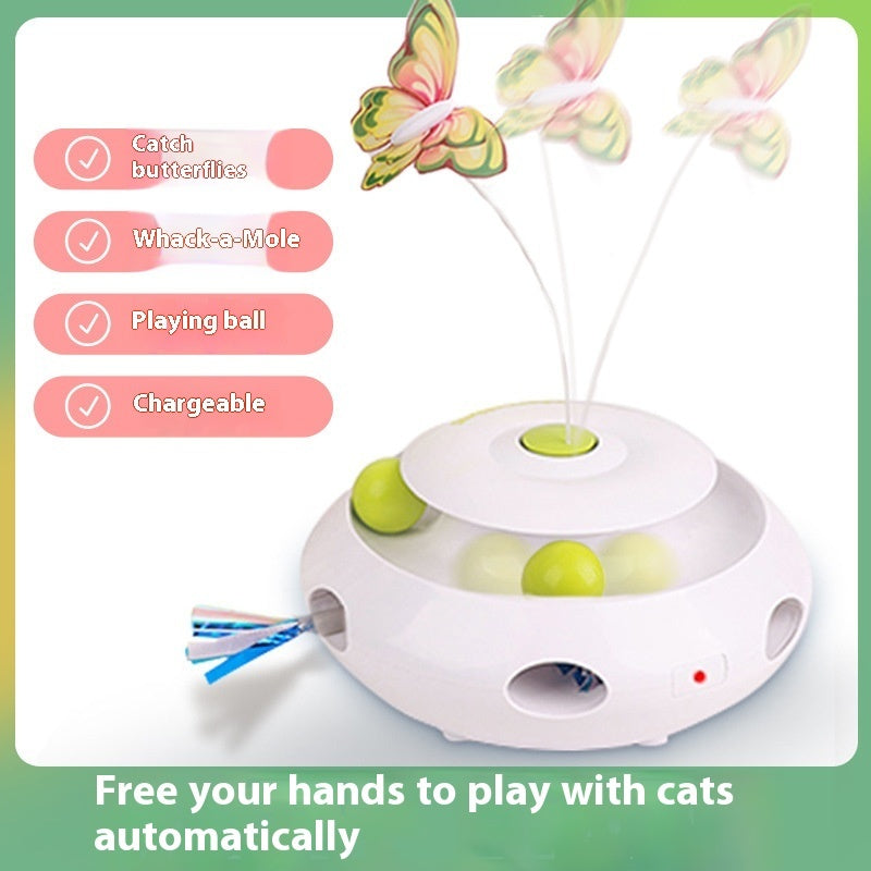 WhiskerWhirl™ Automatic Cat Teaser & Stress Reliever Toy (3 in 1)