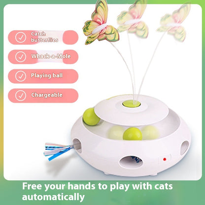 WhiskerWhirl™ Automatic Cat Teaser & Stress Reliever Toy (3 in 1)